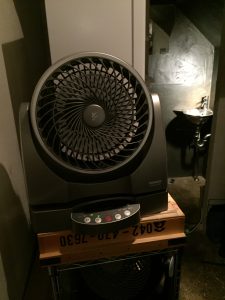 塩生姜ラーメン専門店マニッシュ 扇風機